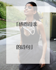 感恩母亲的诗句