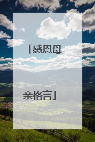 感恩母亲格言