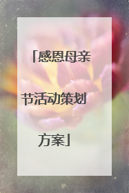 感恩母亲节活动策划方案
