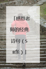 感恩老师的经典诗句(58条)