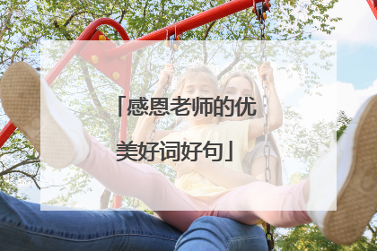 感恩老师的优美好词好句