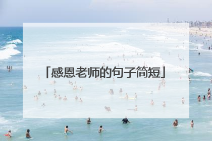 感恩老师的句子简短