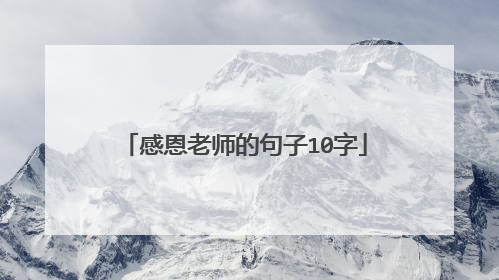 感恩老师的句子10字