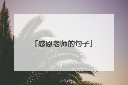 感恩老师的句子