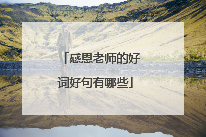 感恩老师的好词好句有哪些
