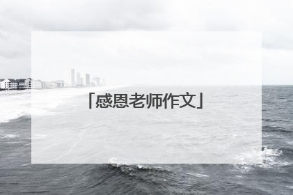 感恩老师作文