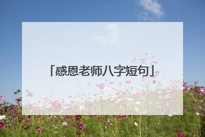 感恩老师八字短句
