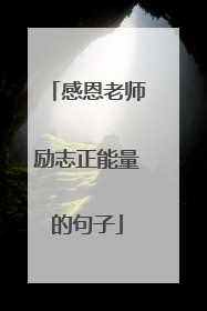 感恩老师励志正能量的句子