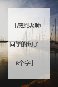 感恩老师同学的句子8个字