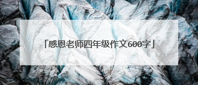 感恩老师四年级作文600字