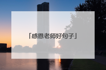 感恩老师好句子