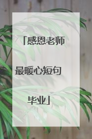 感恩老师最暖心短句毕业