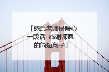 感恩老师最暖心一段话 感谢师恩的简短句子
