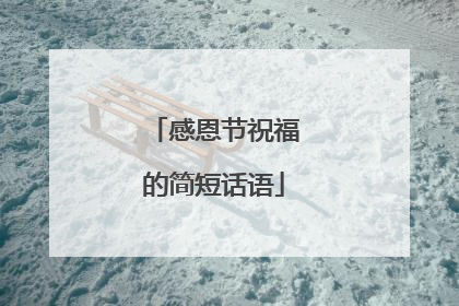 感恩节祝福的简短话语