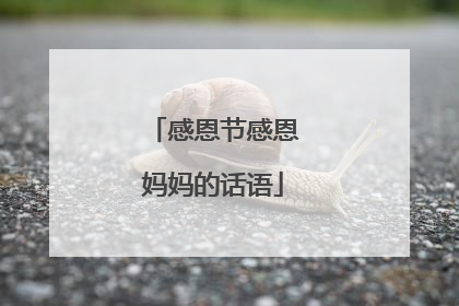 感恩节感恩妈妈的话语