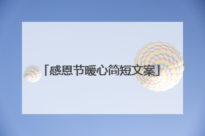 感恩节暖心简短文案