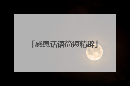 感恩话语简短精辟