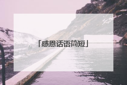 感恩话语简短