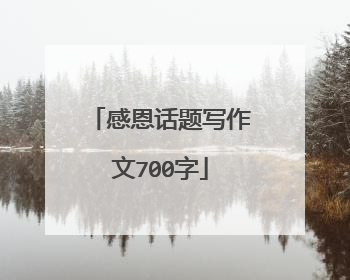 感恩话题写作文700字