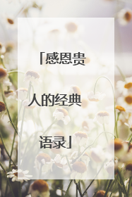 感恩贵人的经典语录