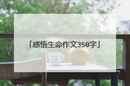 感悟生命作文350字