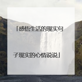 感悟生活的现实句子现实的心情说说