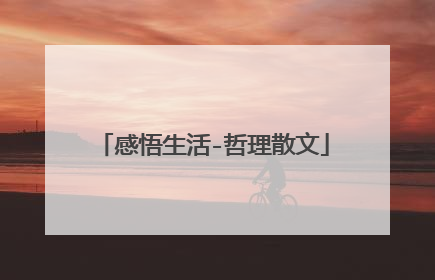感悟生活-哲理散文