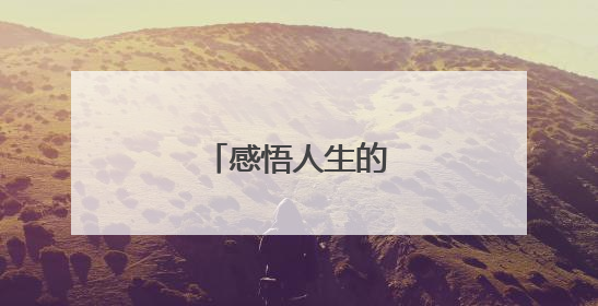 感悟人生的句子?励志