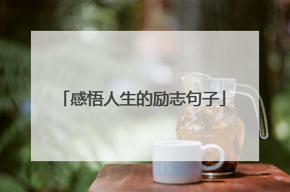感悟人生的励志句子