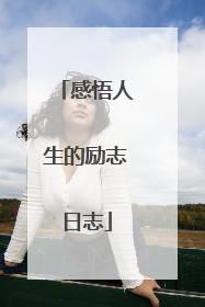 感悟人生的励志日志