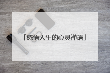 感悟人生的心灵禅语