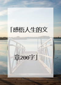 感悟人生的文章200字