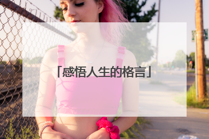 感悟人生的格言