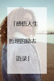 感悟人生哲理的励志语录