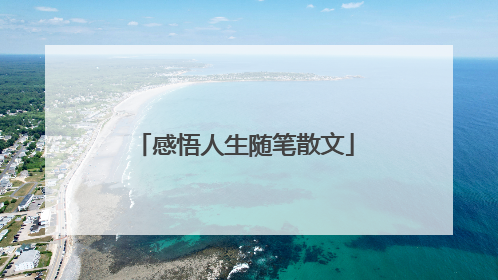 感悟人生随笔散文