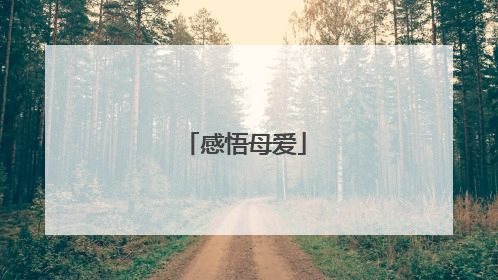 感悟母爱