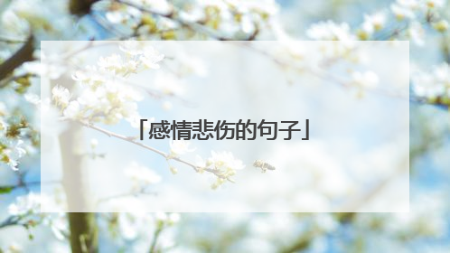 感情悲伤的句子