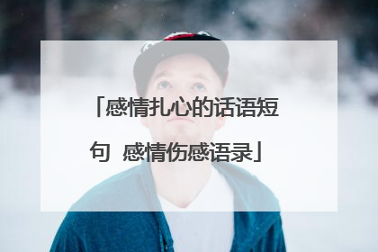 感情扎心的话语短句 感情伤感语录