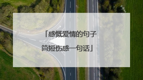 感慨爱情的句子简短伤感一句话