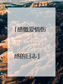 感慨爱情伤感的日志