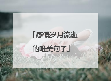 感慨岁月流逝的唯美句子
