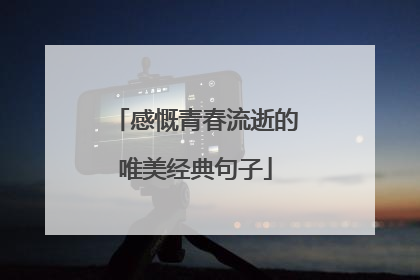 感慨青春流逝的唯美经典句子