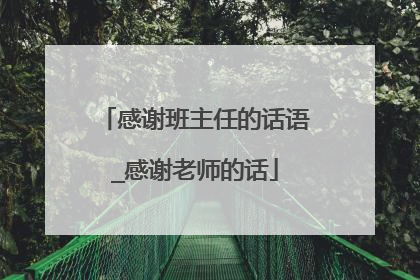 感谢班主任的话语_感谢老师的话