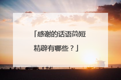 感谢的话语简短精辟有哪些?