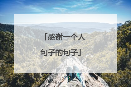 感谢一个人句子的句子
