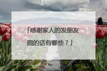 感谢家人的发朋友圈的话有哪些？