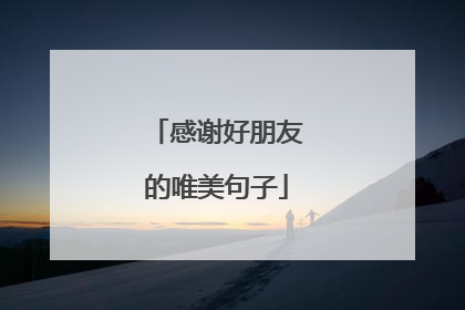 感谢好朋友的唯美句子