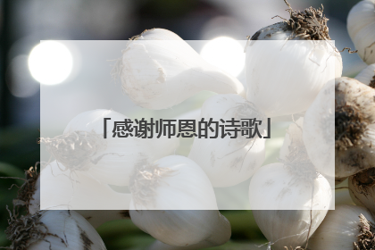 感谢师恩的诗歌