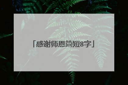 感谢师恩简短8字