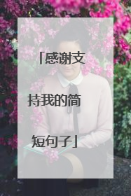感谢支持我的简短句子
